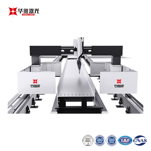 3D CNC H spindulio lazerinio pjovimo staklės 12000W metalo plieno apdirbimui
